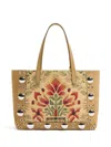 Valentino Garavani Garavani Nellcôte Medium Shopping Bag In Jacquard Fabric In Neutral