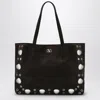 Valentino Nellcôte Medium Shopping Bag In Garnet Calfskin In Brown