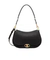 Valentino Medium Ohval Leather Shoulder Bag In Black