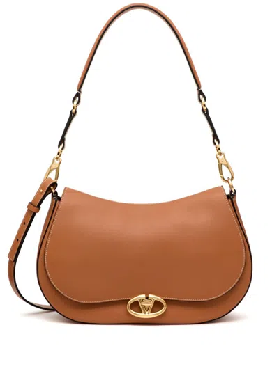 VALENTINO GARAVANI MEDIUM OHVAL LEATHER SHOULDER BAG