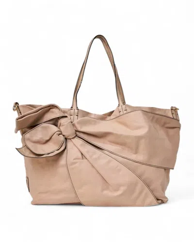 Valentino Garavani Valentino Medium Pink Bow Shopper In Neutral