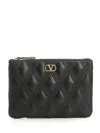 Valentino Medium Quiltie 67 Clutch Bag In Black