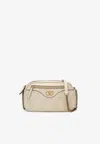 Valentino Medium Quiltie 67 Leather Crossbody Bag In Cream