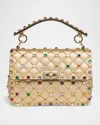 Valentino Medium Rockstud Embellished Leather Shoulder Bag