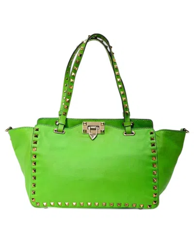 Valentino Garavani Valentino Medium Rockstud Shopper In Green