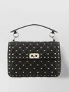 Valentino Rockstud Spike Quilted Chain Strap Shoulder Bag In Black