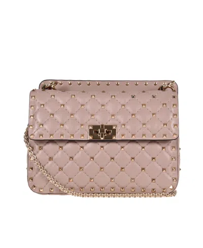 Valentino Garavani Medium Rockstud Spike Tote Bag In Nude
