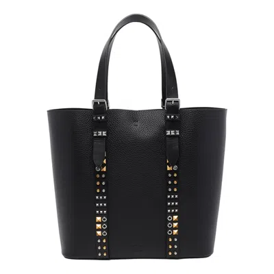 Valentino Garavani Medium Rockstud Tote Bag In Black