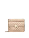 Valentino Medium Rockstud Spike Shoulder Bag In Neutral