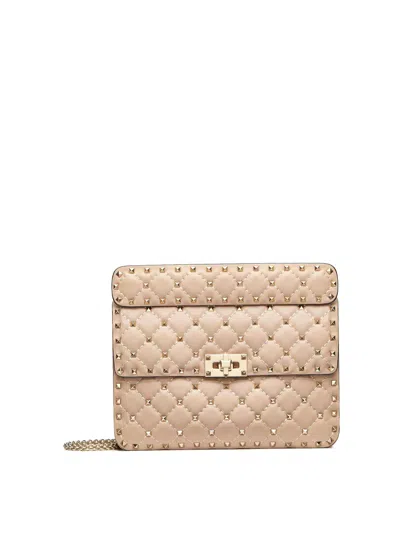 Valentino Garavani Medium Shoulder Bag Poudre In Color Carne Y Neutral
