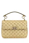 Valentino Quilted Studded Top Handle Chain Shoulder Bag