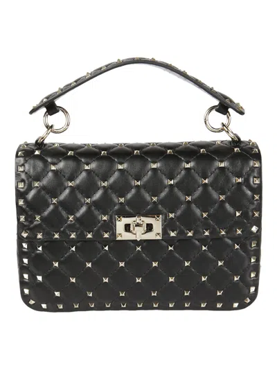 Valentino Garavani Medium Shoulder Bag Spike Rockstud In Black