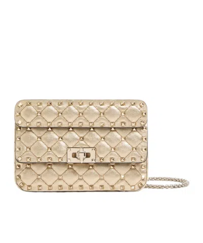 Valentino Garavani Medium Shoulder Bag With Studs In Brown