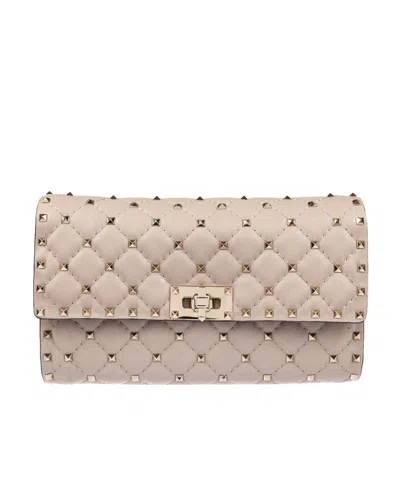 Valentino Garavani Valentino Garavani Rockstud Spike Crossbody Clutch Bag In Nude