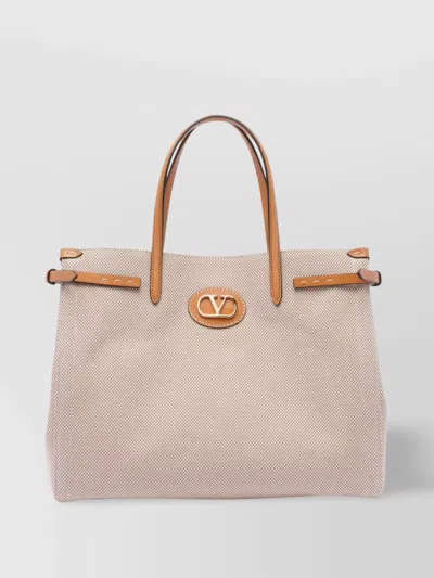 Valentino Garavani Medium Textured Tote Bag With 2 Handles