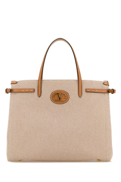 Valentino Garavani Two-tone Canvas Antibes Shopping Bag
