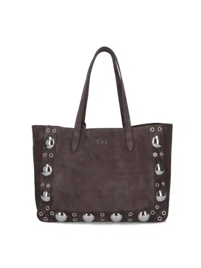 Valentino Garavani Medium Tote Bag "nellcôte" In Brown
