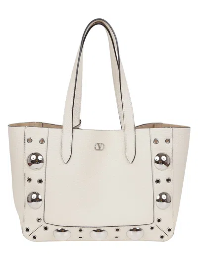 Valentino Garavani Medium Tote Nellcote In White