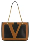 Valentino Viva Superstar Leather Shoulder Bag With Maxi Vlogo Signature On The Front