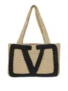 Valentino Medium Tote Viva Superstar Crochet Rafia In Sand