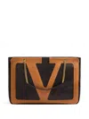 Valentino Viva Superstar Leather Shoulder Bag With Maxi Vlogo Signature On The Front In Black