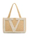 Valentino Large Raffia Viva Superstar Crochet Tote Bag