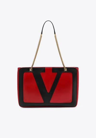 Valentino Garavani Medium Viva Superstar Shoulder Bag In Red
