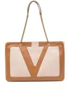 Valentino Medium Canvas And Leather Viva Superstar Tote Bag In Neutrals
