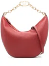 Valentino Medium Vlogo Moon Shoulder Bag In Red