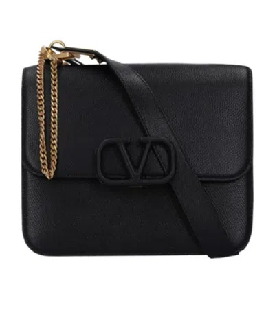 Valentino Garavani Medium Vsling Shoulder Bag In Black