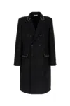 Valentino Double-breasted Wool Coat With Cabochons