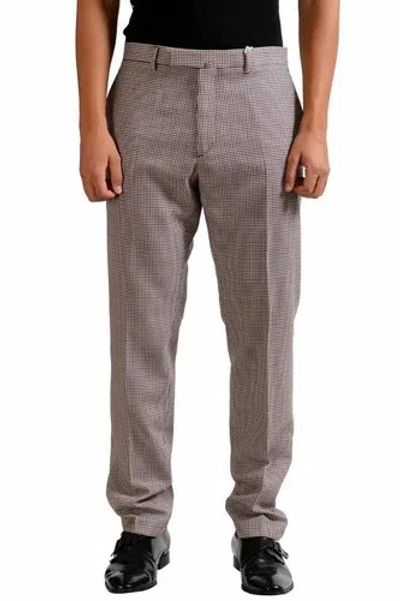 Pre-owned Valentino Men's 100% Wool Plaided Dress Pants Size 32 34 36 In Multicolor