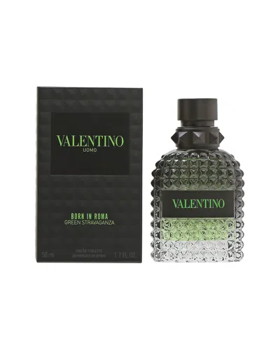 Valentino Men's 1.7oz Uomo Born In Roma Green Stravaganza Edt In Transparent