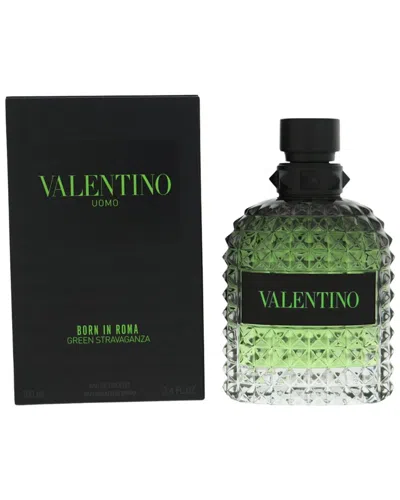 Valentino Men's 3.4oz Born In Roma Green Stravaganza Edt In Transparent