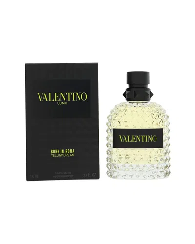 Valentino Men's 3.4oz Born In Roma Yellow Dream Edt Spray In Transparent