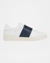Valentino Garavani Minimalist Leather Sneakers With Contrasting Stripe Detail And Vlogo Signature In White