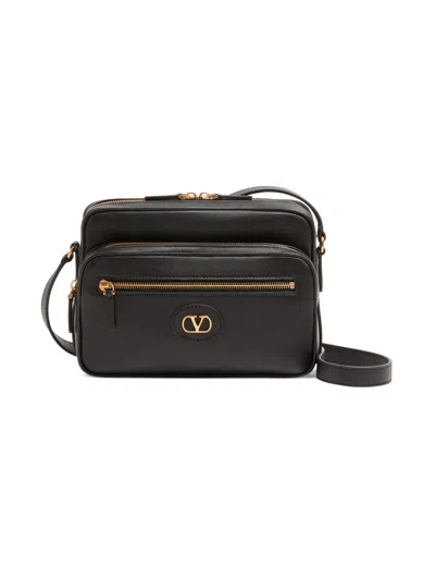 Valentino Garavani Antibes Calf Leather Crossbody Bag In Black