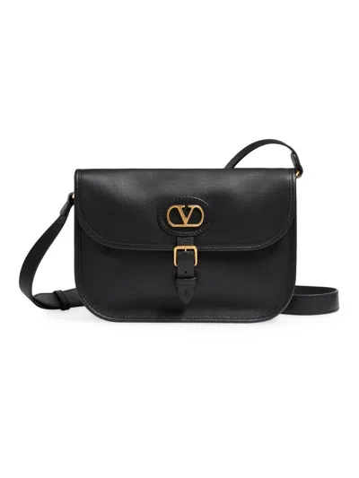 Valentino Garavani Valentino Antibes Vlogo Plaque Messenger Bag In Black