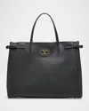 Valentino Mens Antibes Vlogo Signature Large Grained-leather Tote Bag Nero In Black