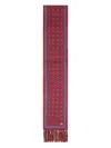 Valentino Maroon Geometric Pattern Scarf In Red