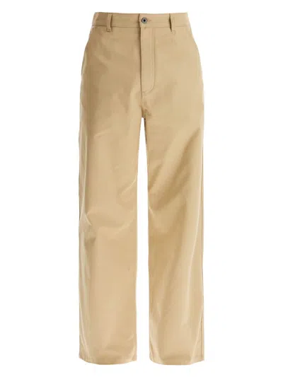 Valentino Men's Beige Stretch Cotton Pant In Brown