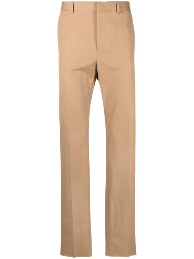 Valentino Stretch Cotton Chino Trousers In Beige