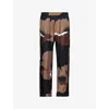 VALENTINO FLORAL-PRINT RELAXED-FIT SILK TROUSERS