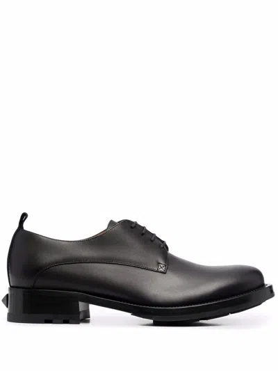 Valentino Garavani Men's Black Derby Dress Shoes For The Fashionable Gentleman