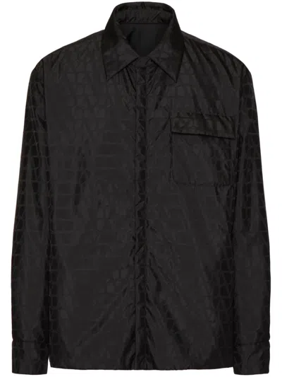 Valentino Men's Black Iconographic Padded Jacket For Spring/summer 2024