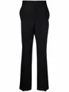Valentino Black Wool Tailored Trousers In Black