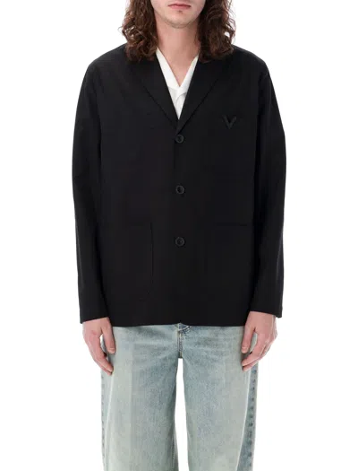 Valentino Men's Black V Detail Jacket For Ss24 By  Garavani