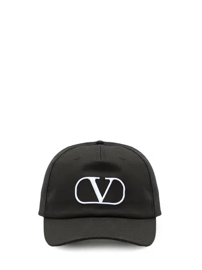 Valentino Garavani Men's Black V-logo Baseball Cap For Ss24