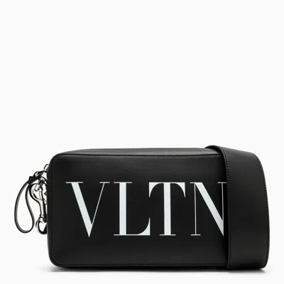 Valentino Garavani Black Leather Shoulder Handbag By