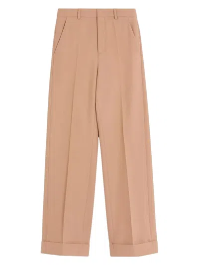 VALENTINO MEN'S CAMEL-COLOURED WOOL TROUSERS